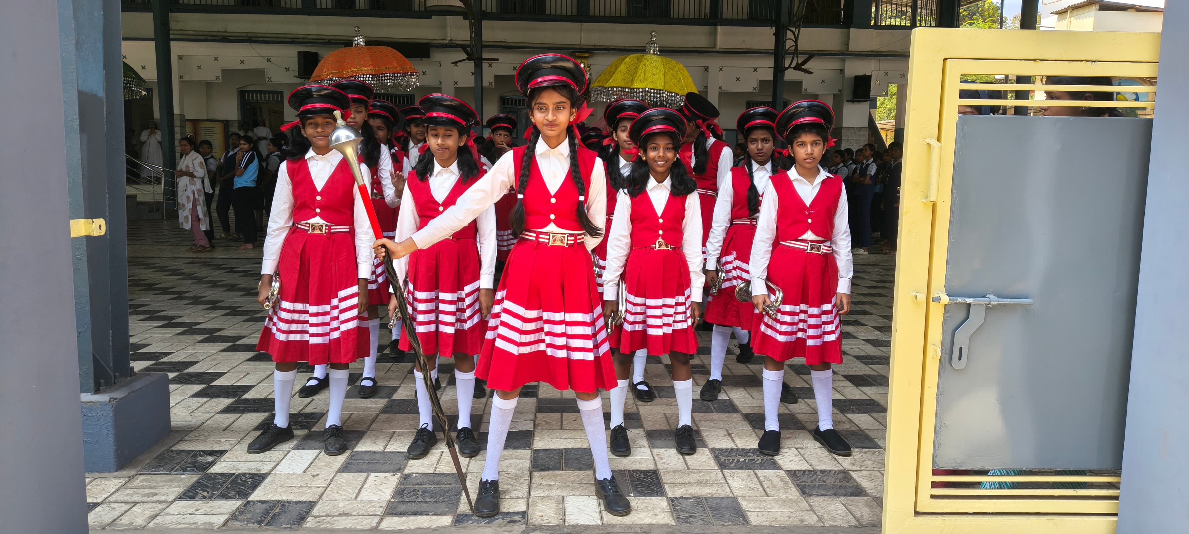 The school band, ready for the parade